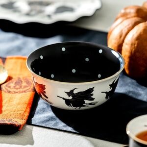 Potter's Studio Flying Witch Halloween Goth Bowls